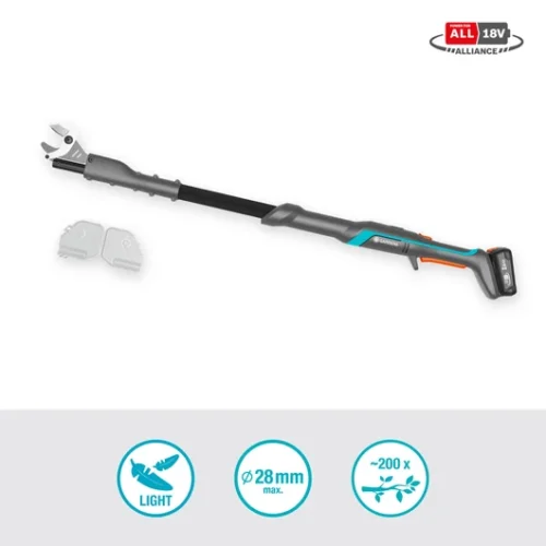 14772-55 Κλαδευτήρι Μπαταρίας Gardena με κοντάρι EasyCut 110/18V P4A