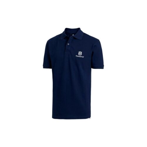 Μπλουζάκι Polo Navy ανδρικό με πλεκτό logo Husqvarna