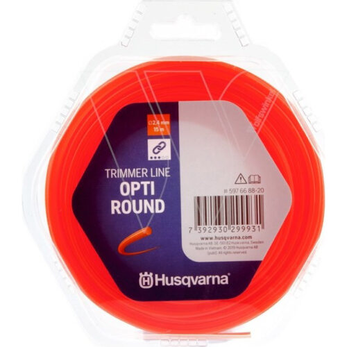 Μεσινέζα Βασικού Τύπου (Opti Round) Husqvarna 2,4 mm / 15 m Πορτοκαλί