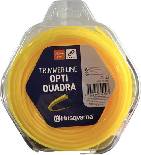 Μεσινέζα Τετράγωνη (Opti Quadra) Husqvarna 2,7 mm / 55 m Κίτρινη